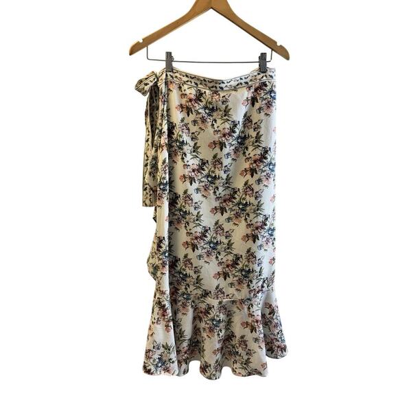 Max Studio Floral Wrap Maxi Skirt Small - Picture 4 of 5